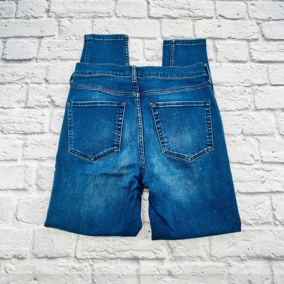 Free People Jeans Women's Size 29 Blue High Rise Stretch Destroyed Skinny - Picture 10 of 10